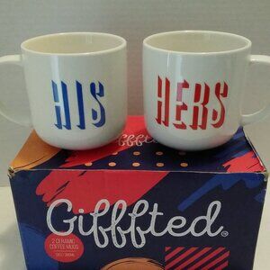 Gifted His and Hers Coffee Mug Set.  NWT